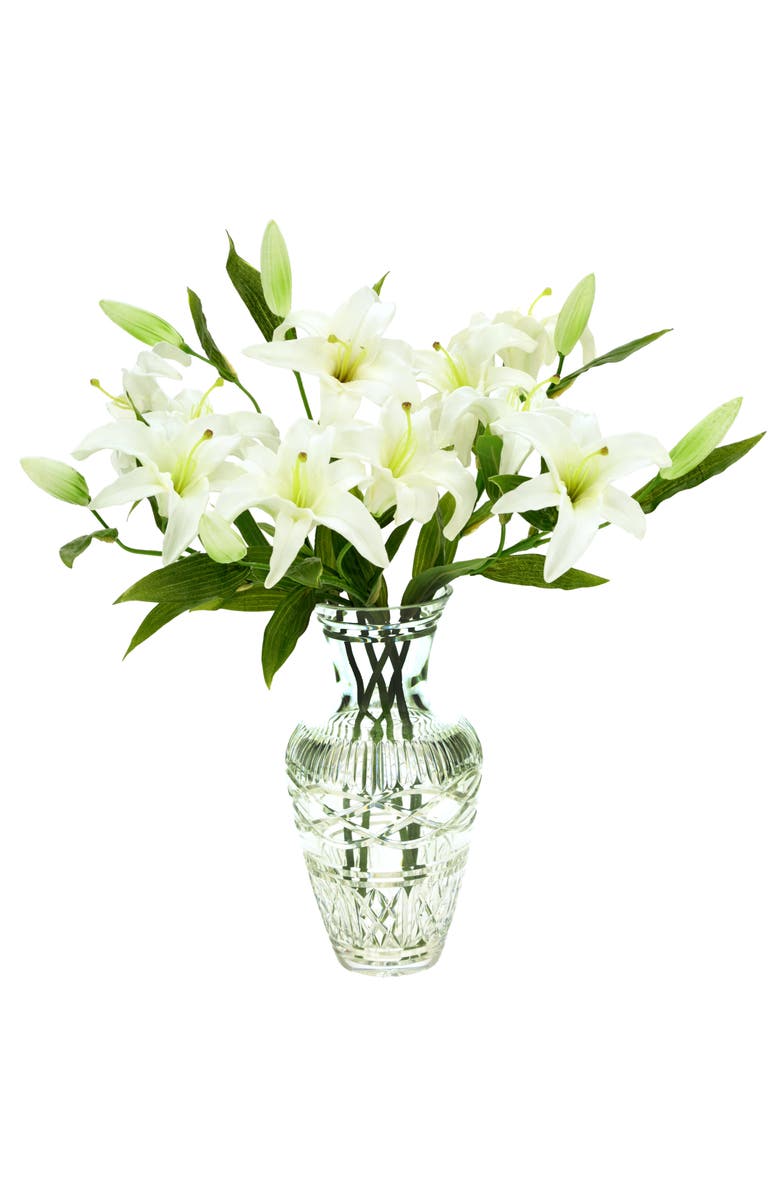 Mark Roberts Majestic Lily Natural Touch, Box of 6, Alternate, color, White