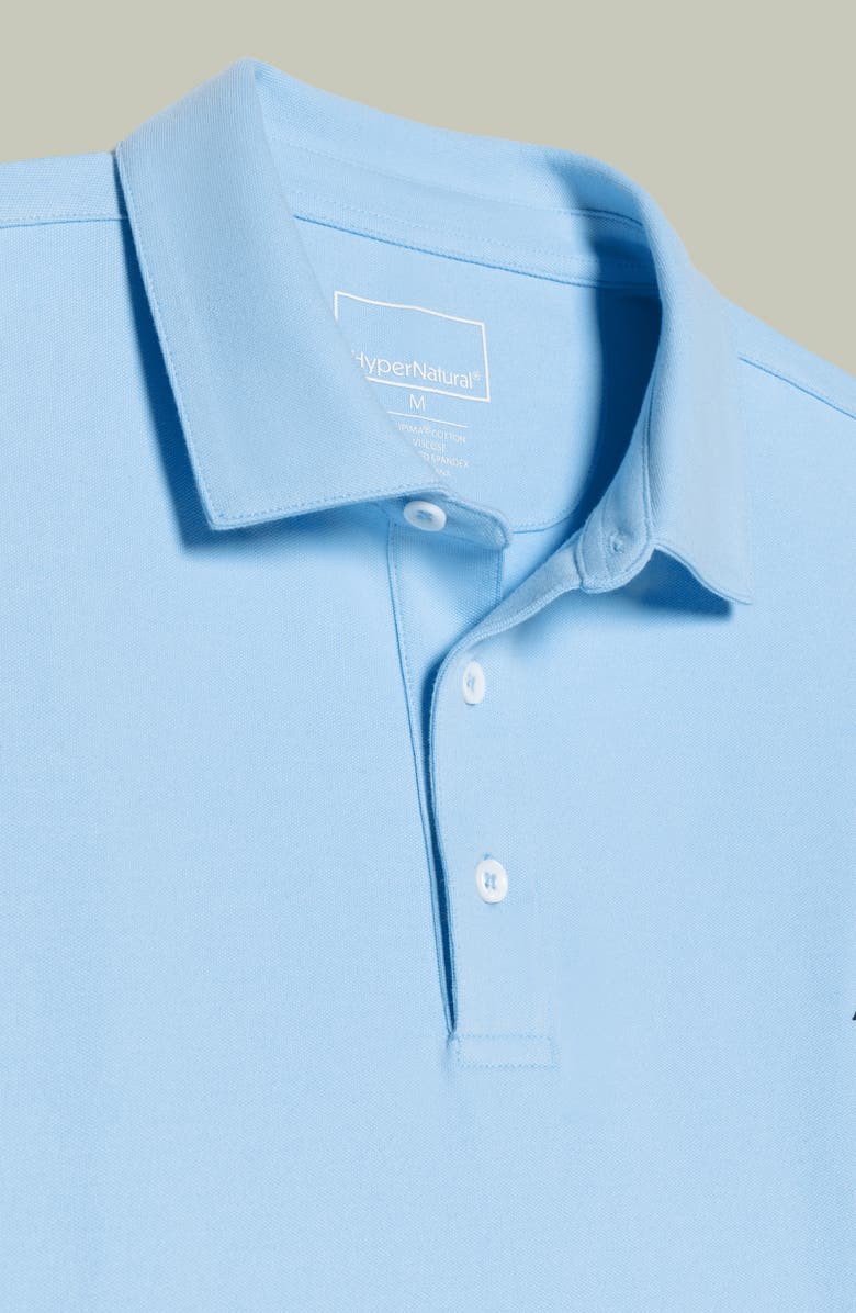 Hypernatural El Capitán Classic Fit Supima<sup>®</sup> Cotton Blend Piqué Golf Polo, Alternate, color, Sky