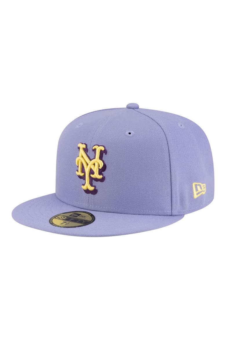 Men's New Era Light Purple New York Mets Lavender Bloom 59FIFTY Fitted Hat, Alternate, color, Light Purple