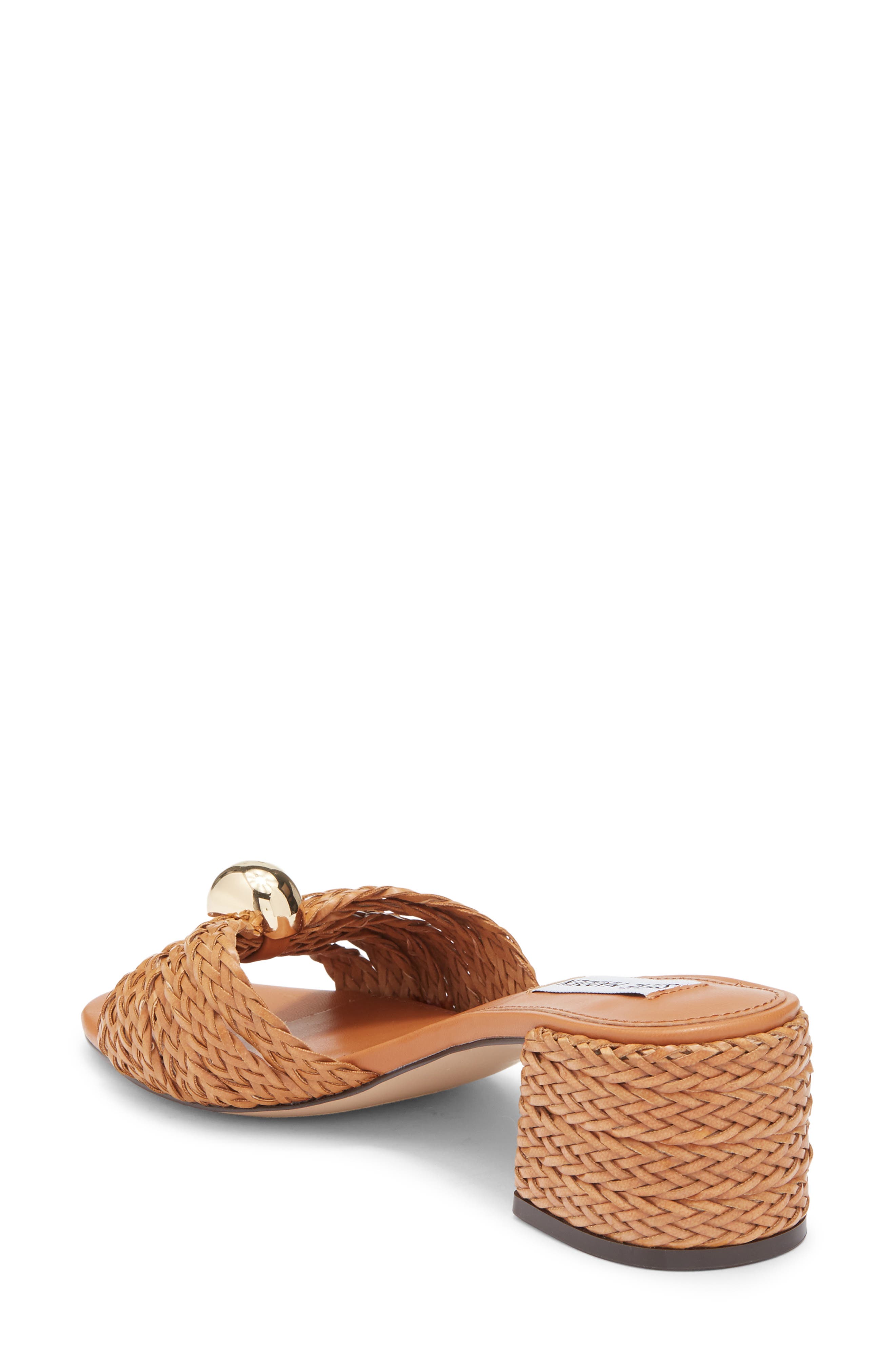 Steve Madden Melodee Woven Slide Sandal, Alternate, color, Natural