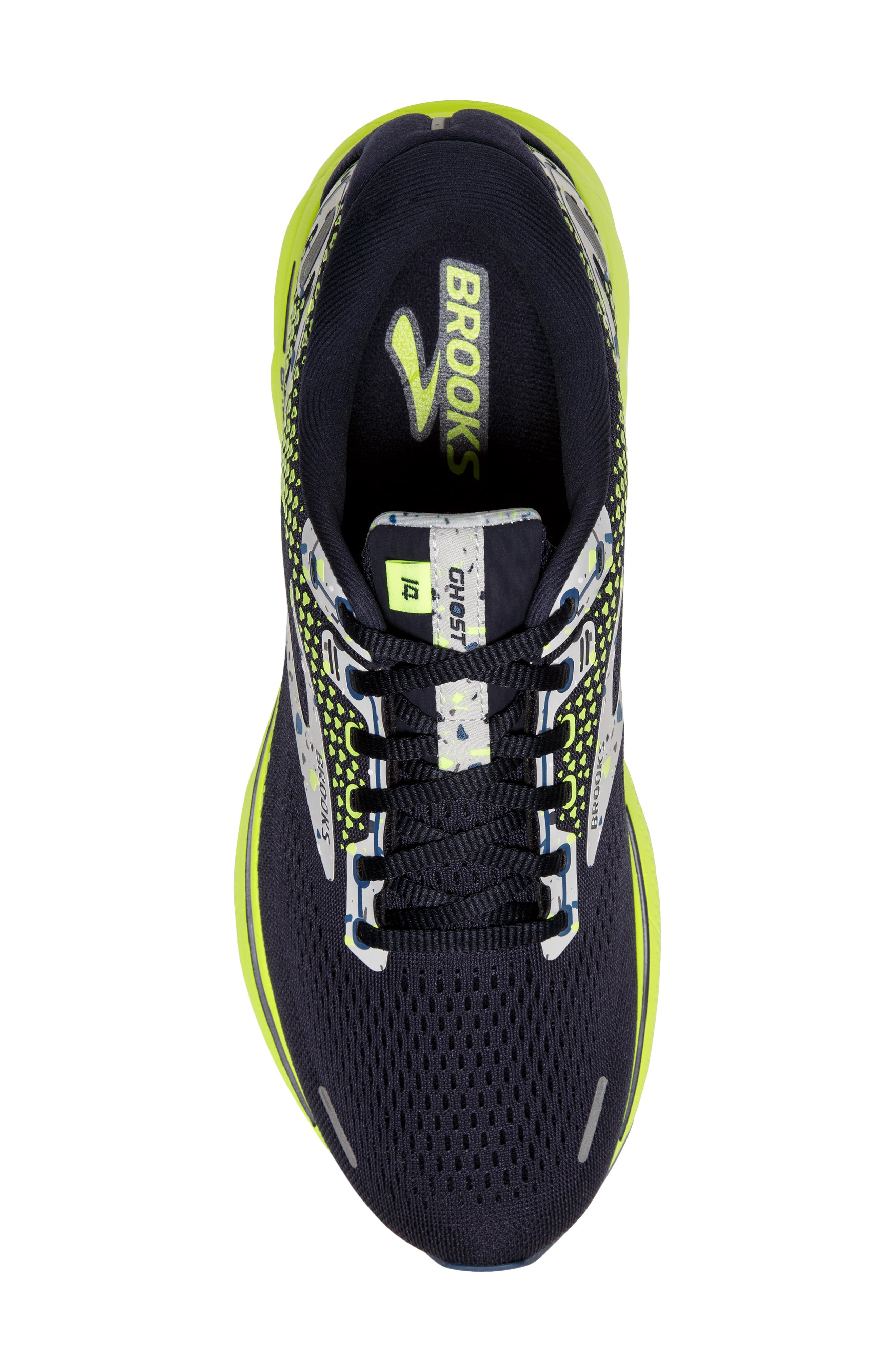 Ghost 14 Running Shoe, Alternate, color, NAVY/ YELLOW