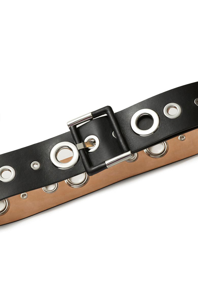 Lafayette 148 New York Grommet Leather Belt, Alternate, color,