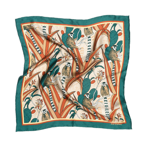 "Madagascar" Silk Skinny Scarf