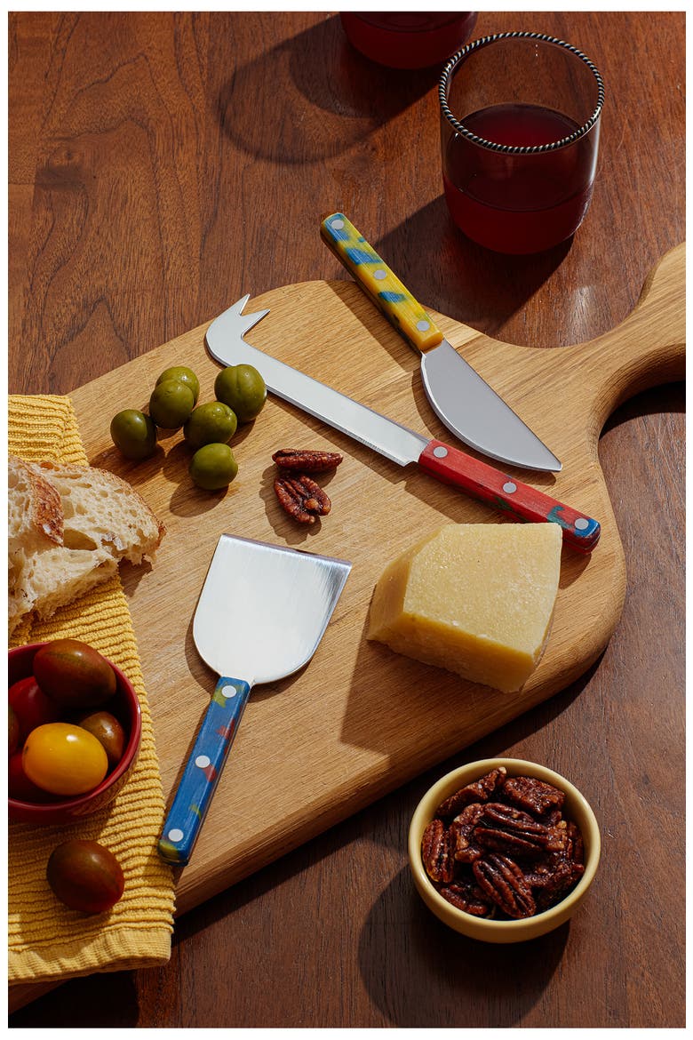 3-Piece Confetti Cheese Knife Set, Alternate, color, MULTI