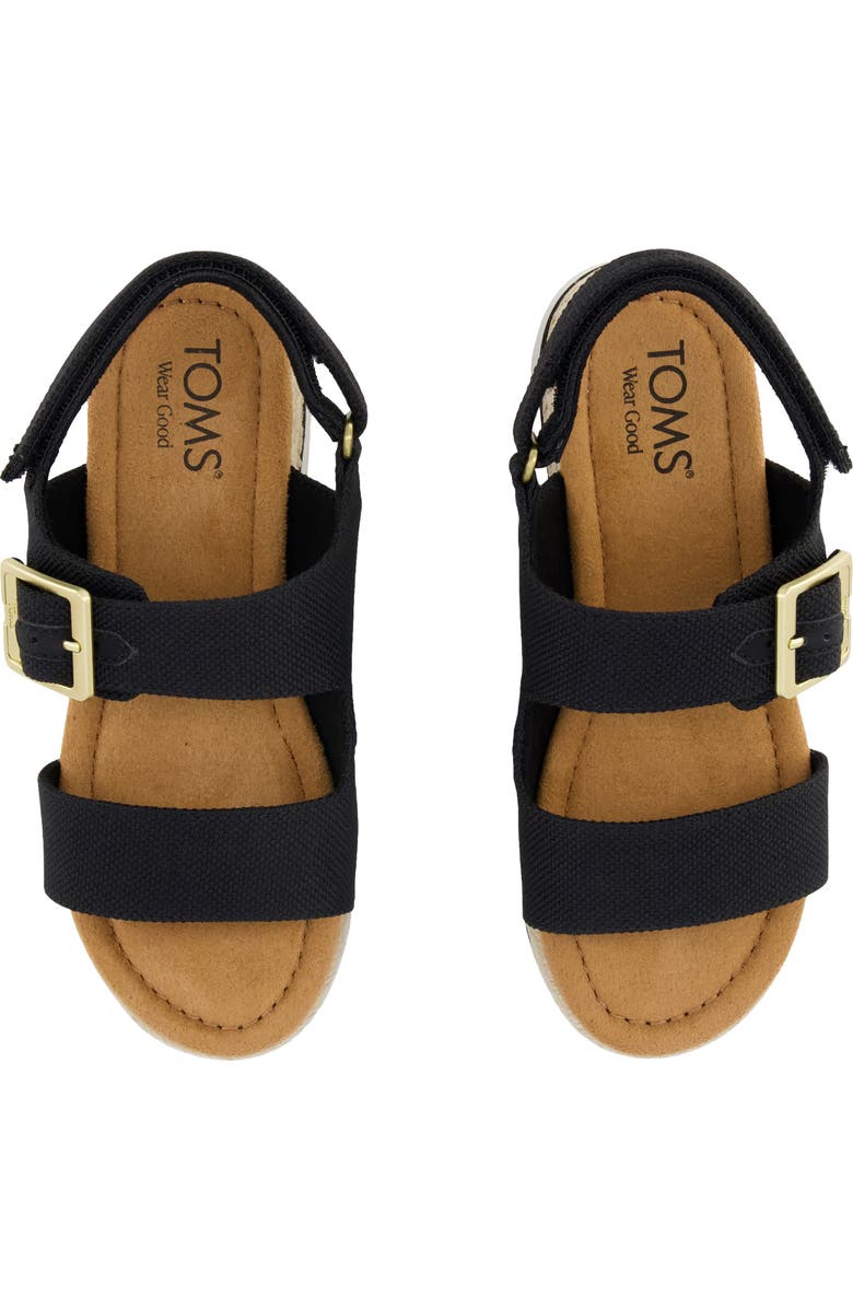 TOMS Kids' Giana Slingback Espadrille Platform Wedge Sandal, Alternate, color,