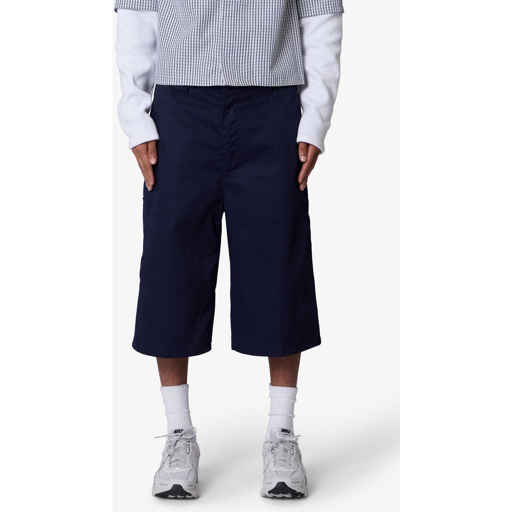 Mnml Ultra Baggy Work Shorts In Blue