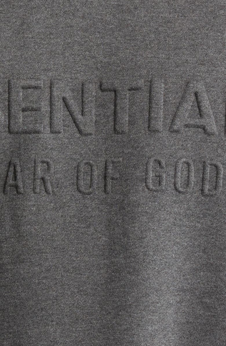 Fear of God Essentials Classic Cotton Blend Hoodie, Alternate, color, Charcoal Heather