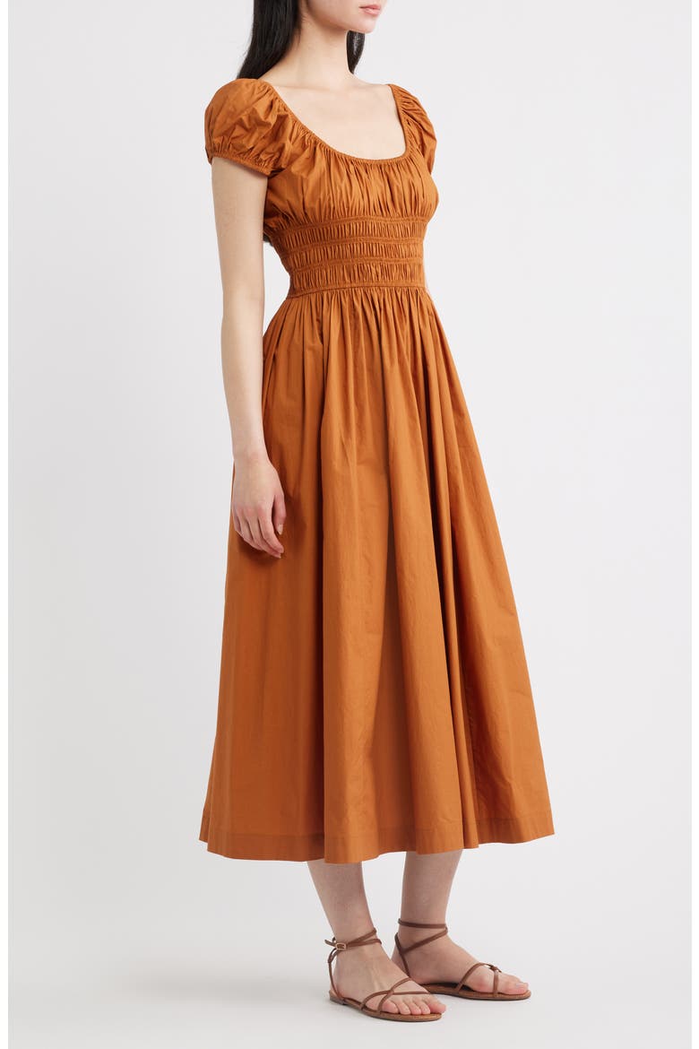 Quinley Organic Cotton Midi Dress, Alternate, color, COCONUT