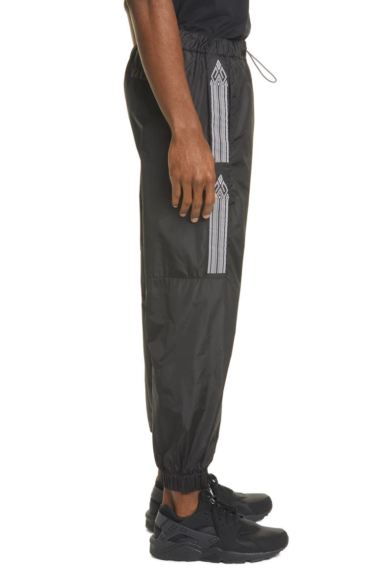 County Tape Jogging Pants, Alternate, color, BLACK WHITE