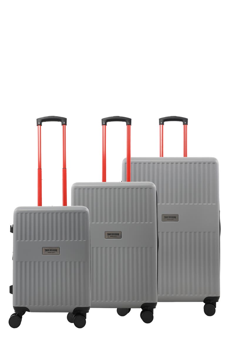 3-Piece Hardside Spinner Luggage Set, Main, color, SILVER