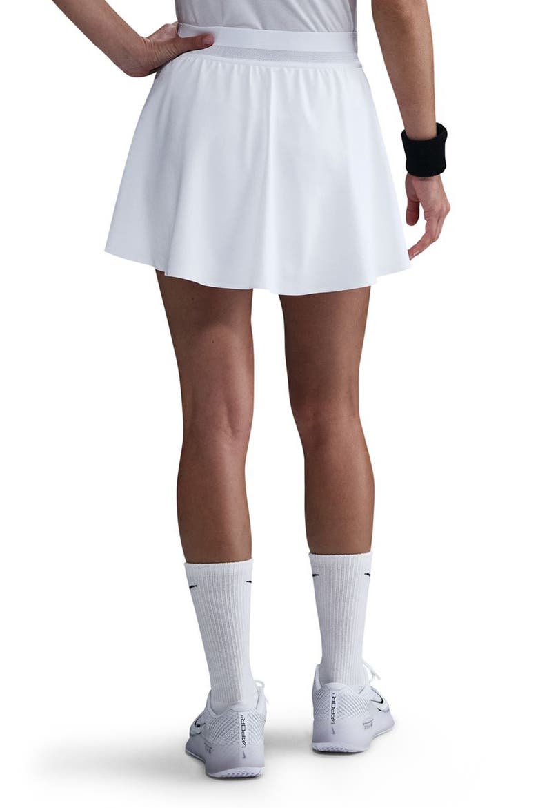 Court Ace Advantage Dri-FIT High Waist Tennis Skirt, Alternate, color, 100 WHITE/WHITE