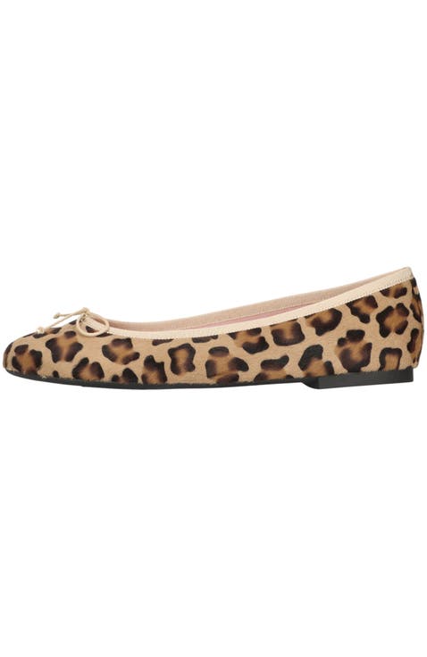 Round Toe Leopard Ballet Flat