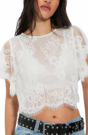 Lunar Ash Lace Crop Top