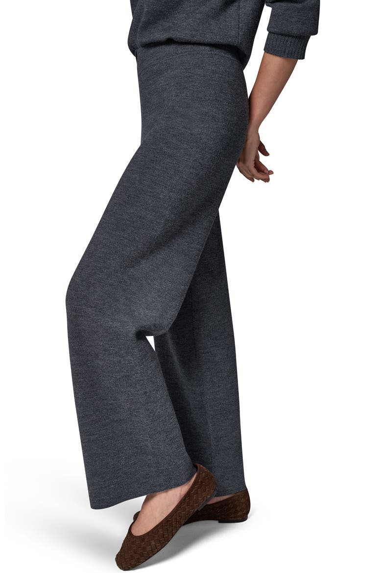 Pull On Merino Wool Blend Full Leg Pants, Alternate, color, CHARCOAL H