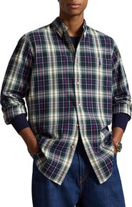 Polo Ralph Lauren Plaid Brushed Oxford Button Down Shirt