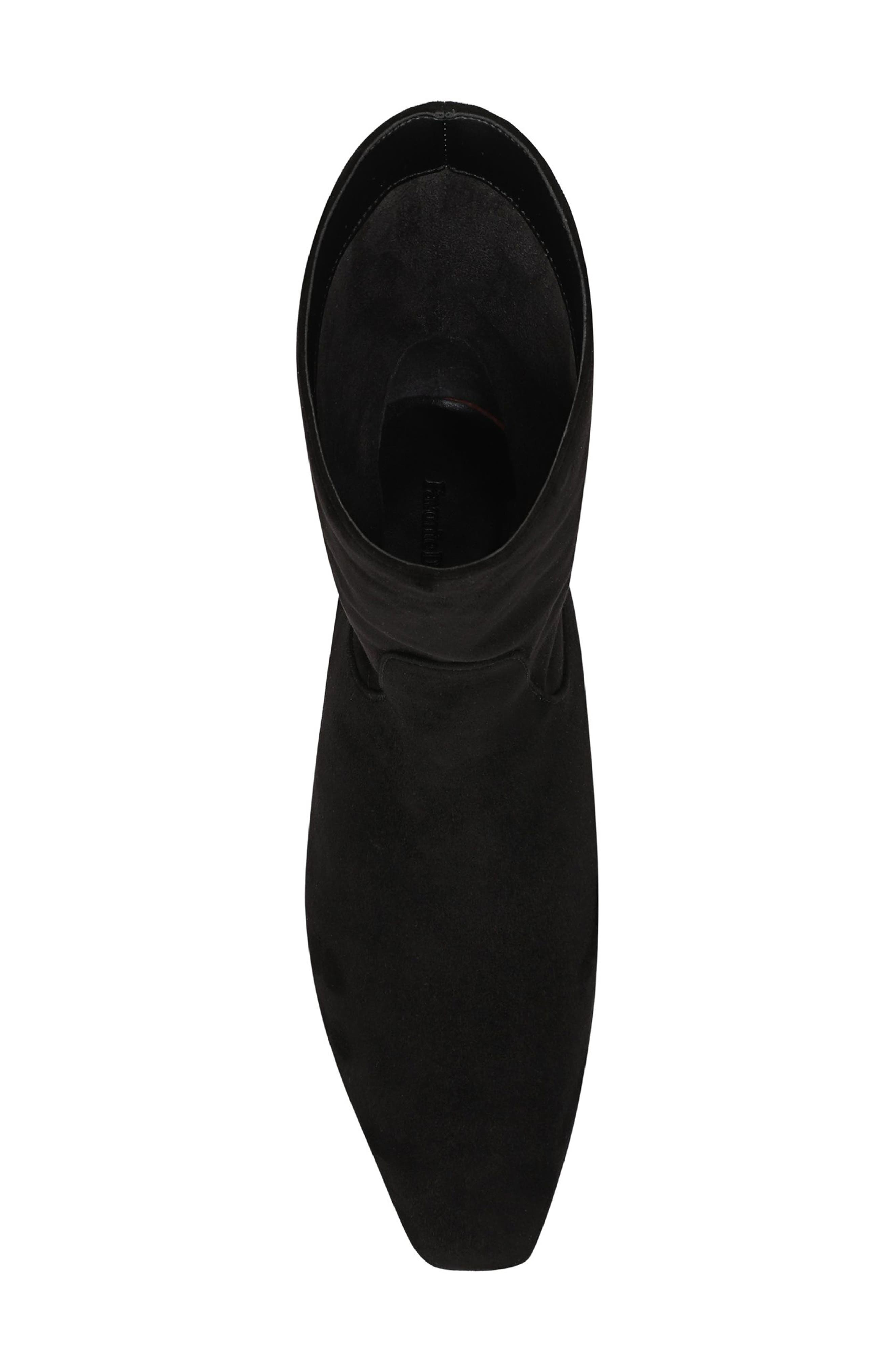 Addison Croc Embossed Bootie, Alternate, color, BLACK