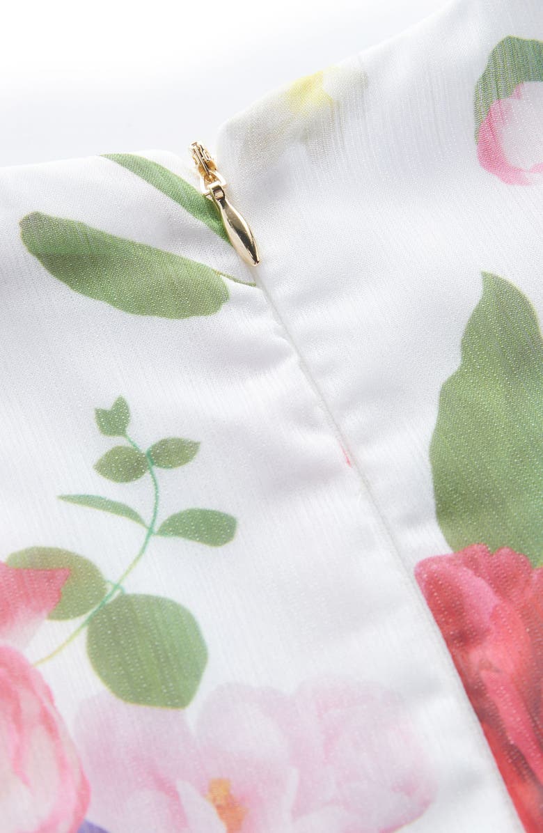 Baker by Ted Baker Kids' Floral Long Sleeve Chiffon Dress, Alternate, color, 