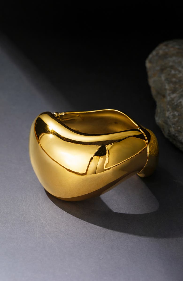 Kellery La Nonna Sculptural Organic Bold Cuff, Alternate, color, Gold