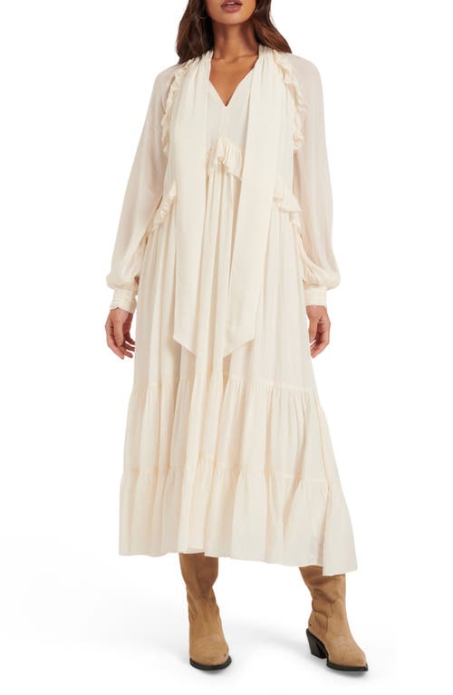 NOBODY'S CHILD NOBODY'S CHILD BOHANA LONG SLEEVE RUFFLE MIDI DRESS 