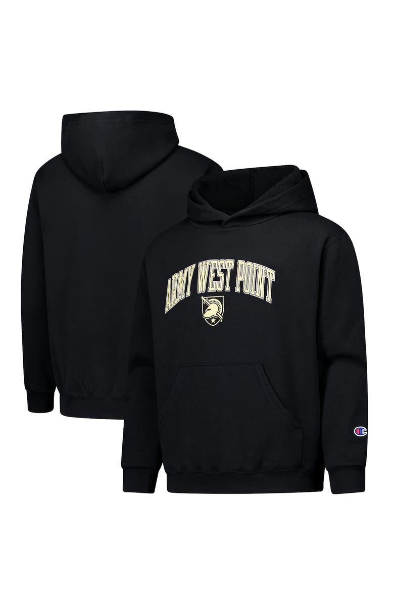 Champion Youth Champion Black Army Black Knights Campus Pullover Hoodie, Main, color, Black