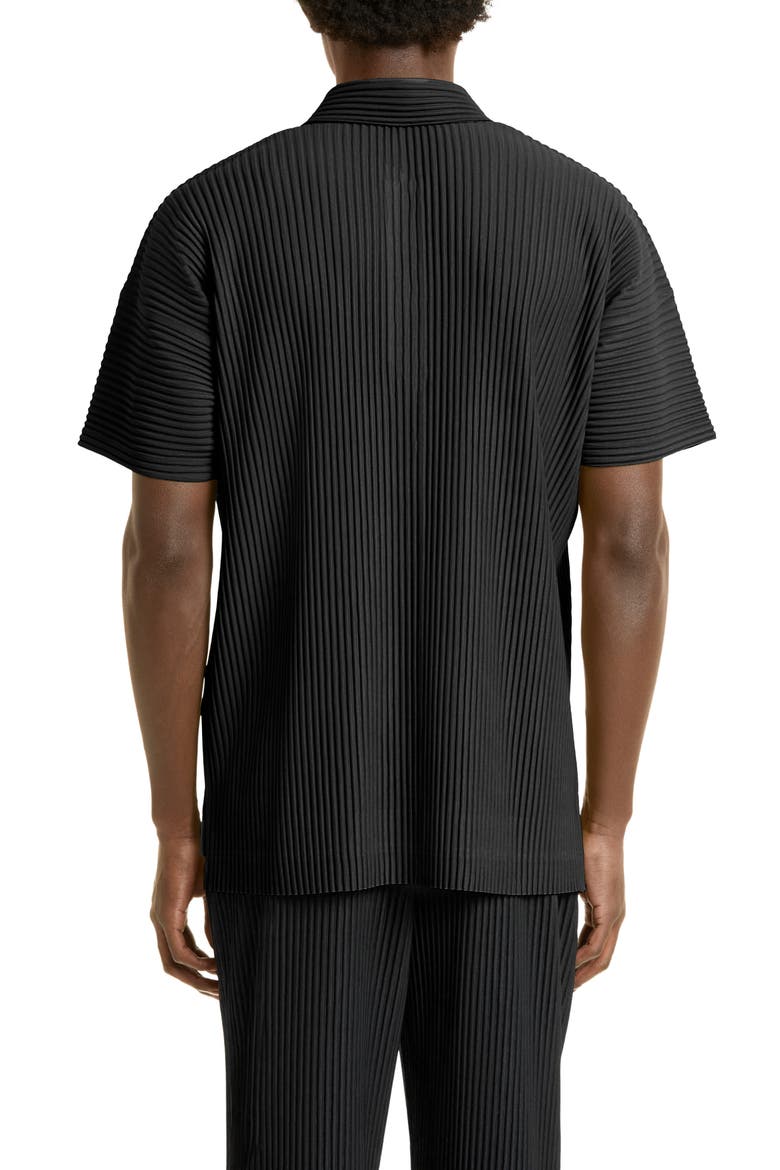 Monthly Colors June Pleated Polo, Alternate, color, 15-BLACK
