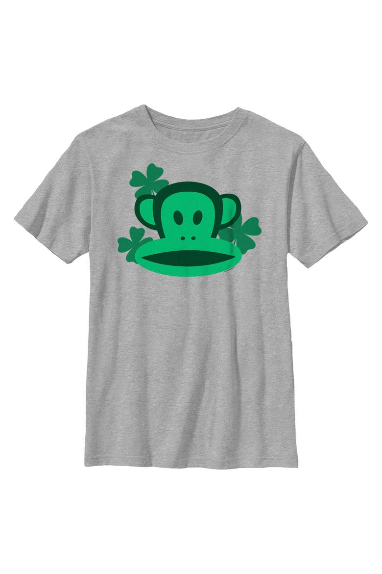 Boys' St. Patrick's Day Julius Face Short Sleeve Graphic T-Shirt, Main, color, Athletic Heather