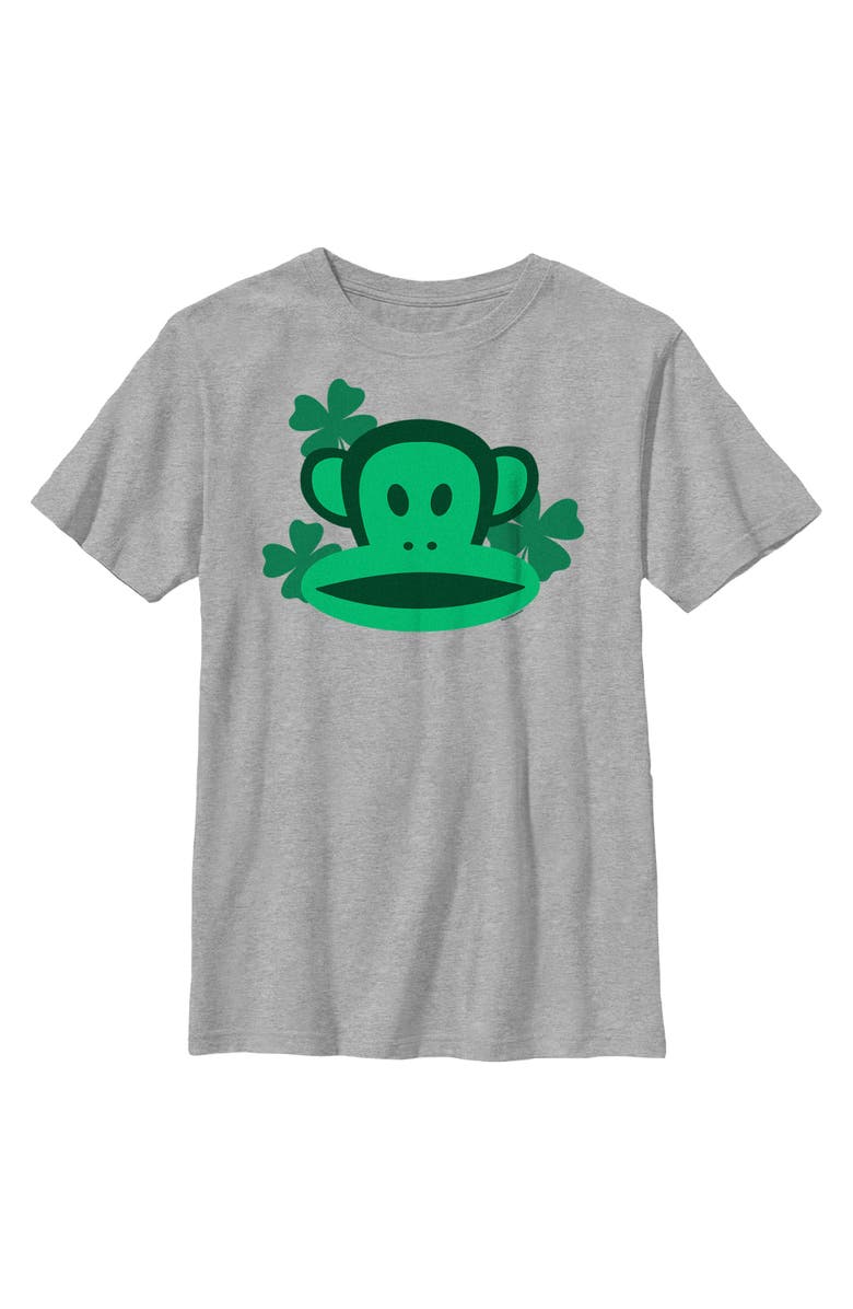 Paul Frank Boy's Paul Frank St. Patrick's Day Julius Face Graphic T-Shirt, Main, color, Athletic Heather
