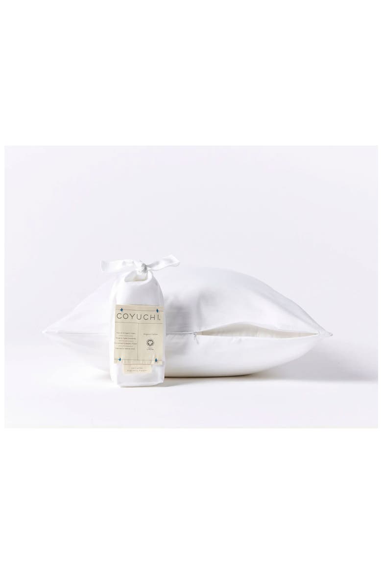 Organic Cotton Pillow Protector, Alternate, color, ALPINE WHITE