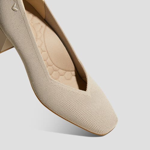 Vivaia Square-toe Stress Free Chunky Heels In Almond