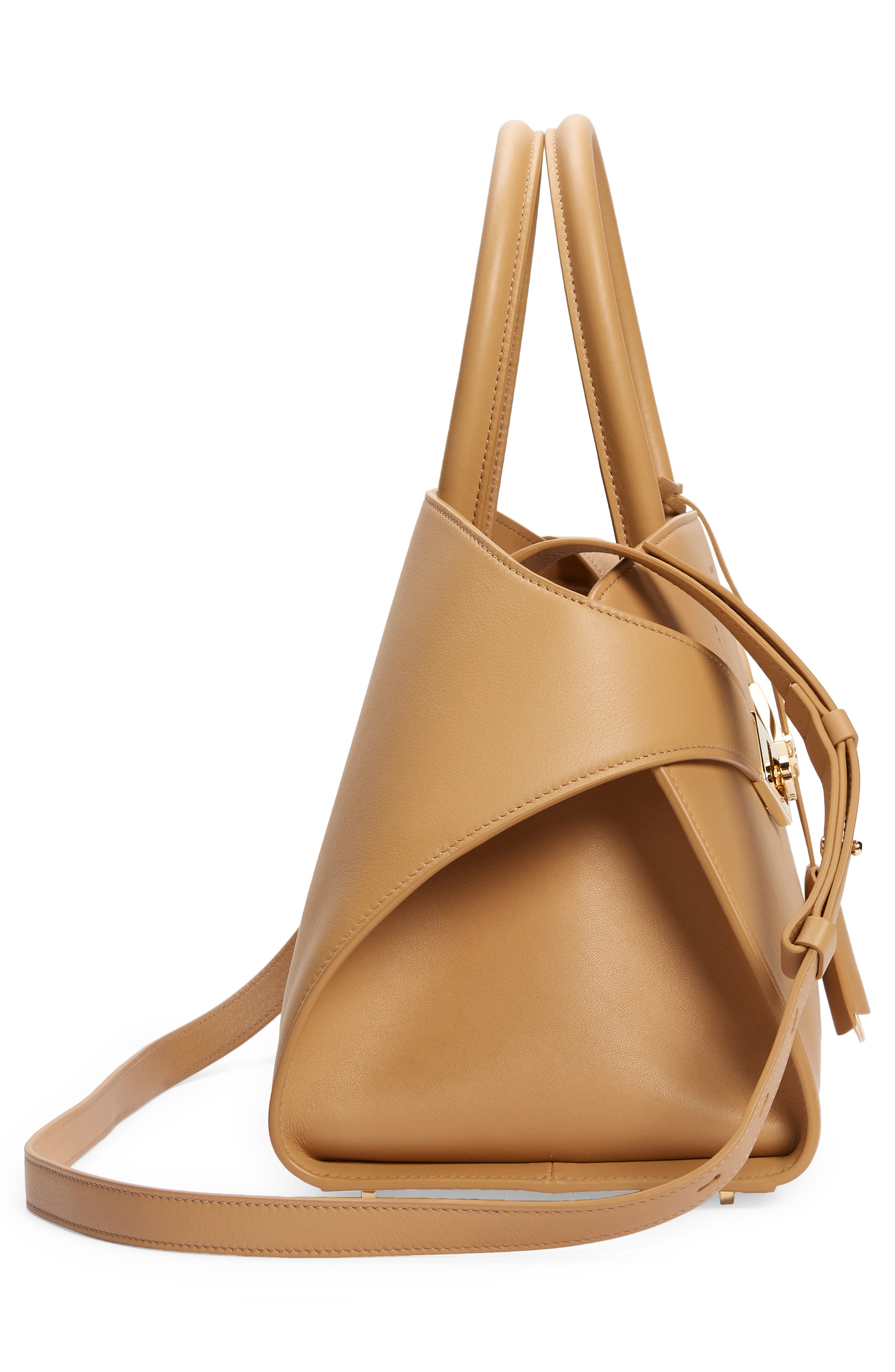 FERRAGAMO Hug Small Leather Top-Handle Bag, Alternate, color, 