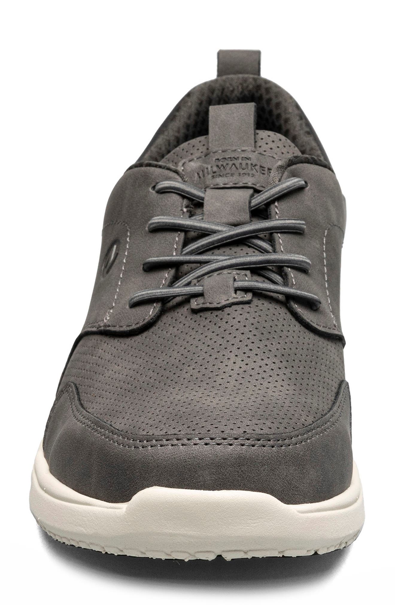 NUNN BUSH Conway Moc Toe Oxford Sneaker, Alternate, color, Charcoal