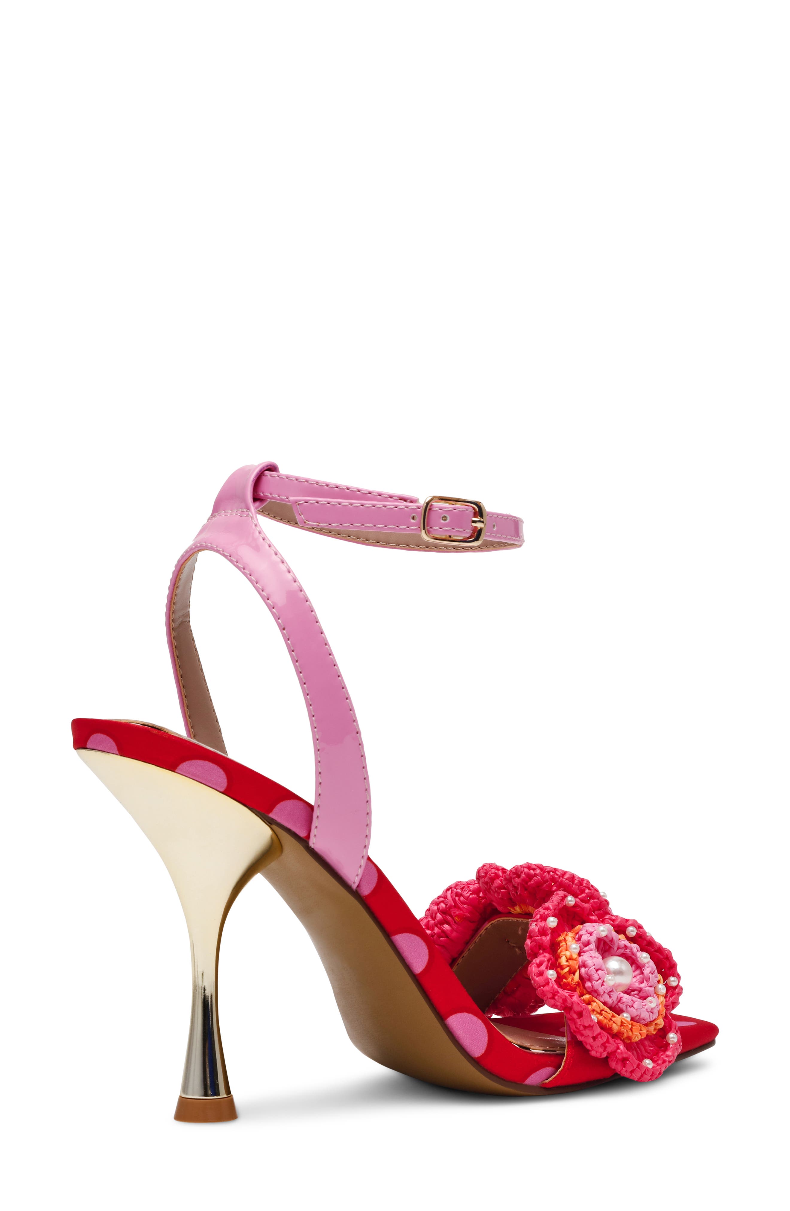 Betsey Johnson Ainsleyy Ankle Strap Sandal, Alternate, color, Red Multi