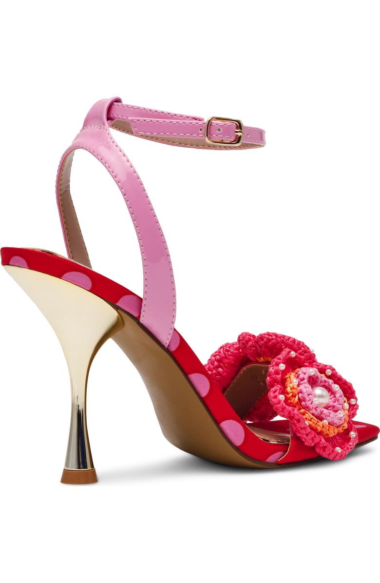 Betsey Johnson Ainsleyy Ankle Strap Sandal, Alternate, color, Red Multi
