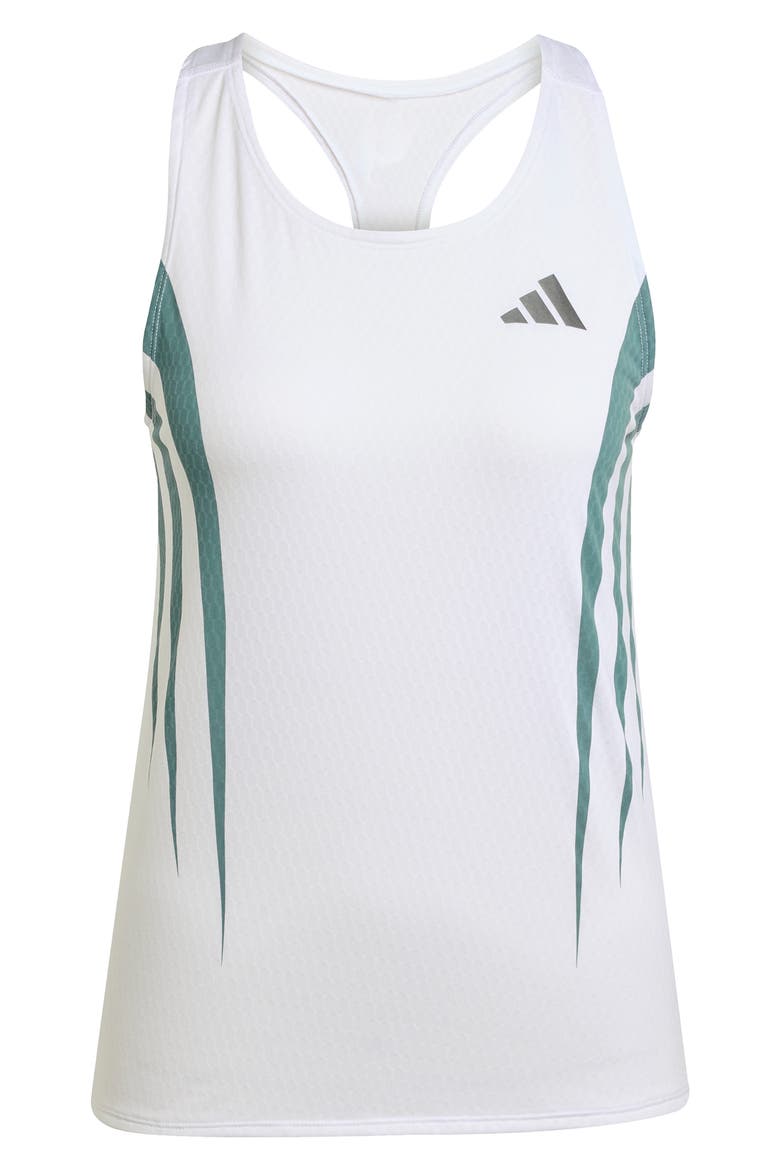 Adizero Climacool Tank, Alternate, color, WHITE/ PRELOVED TEAL