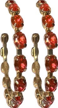 MacRae & Co. Crystal Hoop Earrings