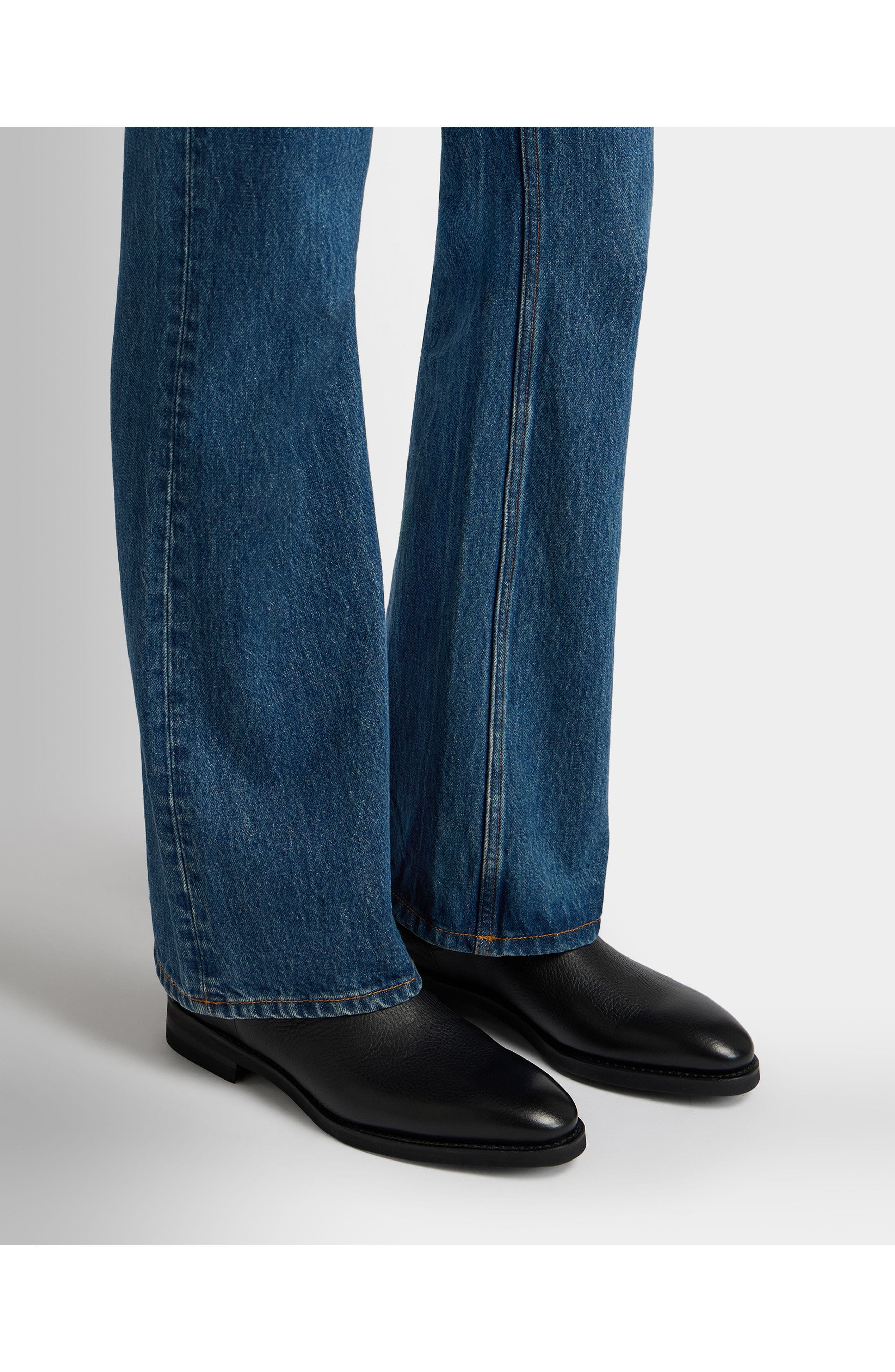 Bally Scribe Un Bootie in Grained Leather, Alternate, color, Black