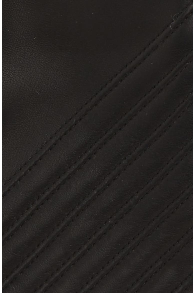 Slant Leather Gloves, Alternate, color, BLACK