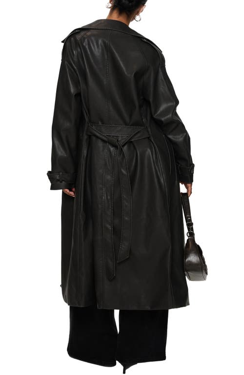 Princess Polly Day To Night Faux Leather Trench Coat