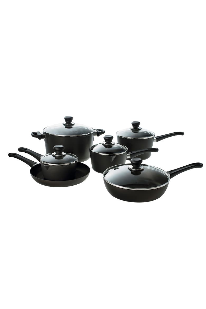 Classic 11 Piece Deluxe Nonstick Cookware Set, Main, color, Black
