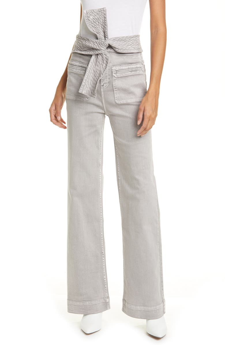 Ulla Johnson Wade Tie Waist Tapered Jeans, Main, color, 