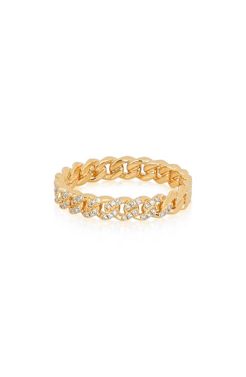 Diamond Mini Curb Chain Ring