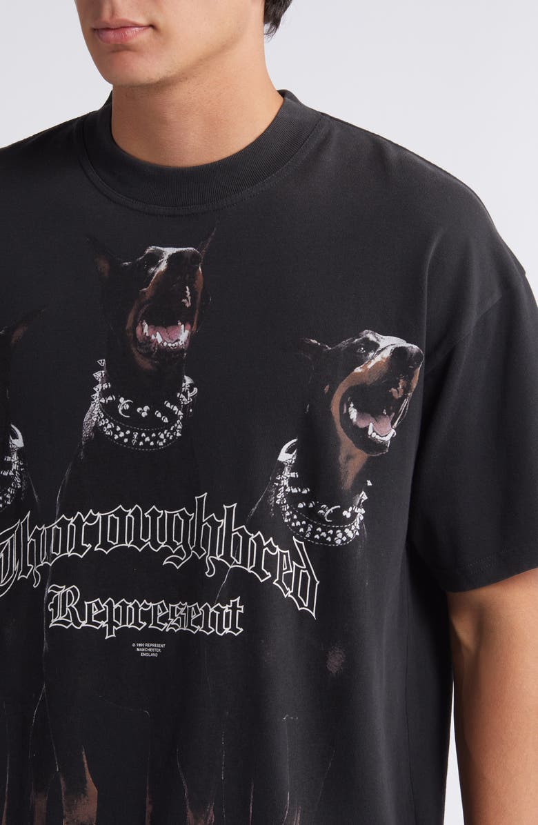 Represent Thoroughbred Oversize Cotton Graphic T-Shirt, Alternate, color, 