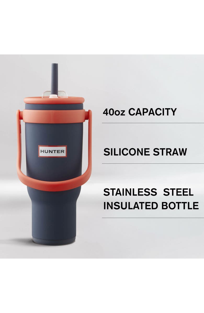Hunter SwiftSip Hydration Stainless Steel Screw Top Tumbler with Flip Carry Handle, Alternate, color, Dress Blue