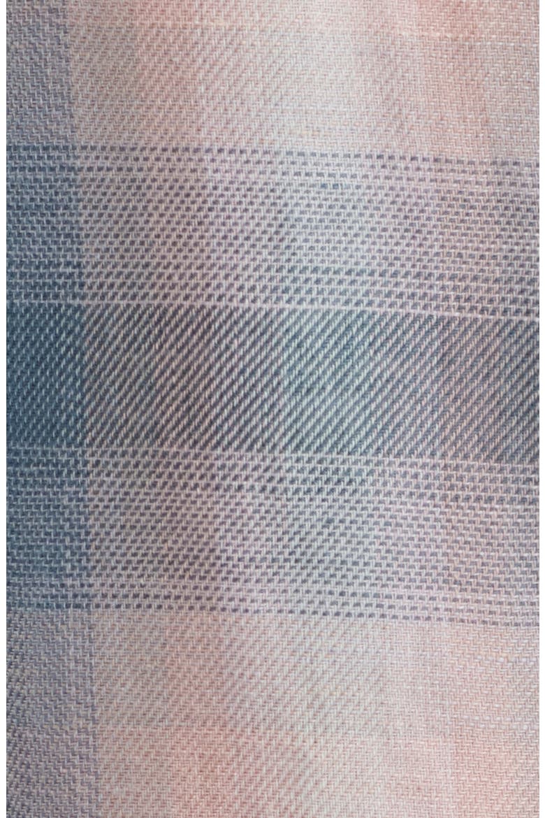 Bethany Plaid Linen & Cotton Button-Up Shirt, Alternate, color, BLUE