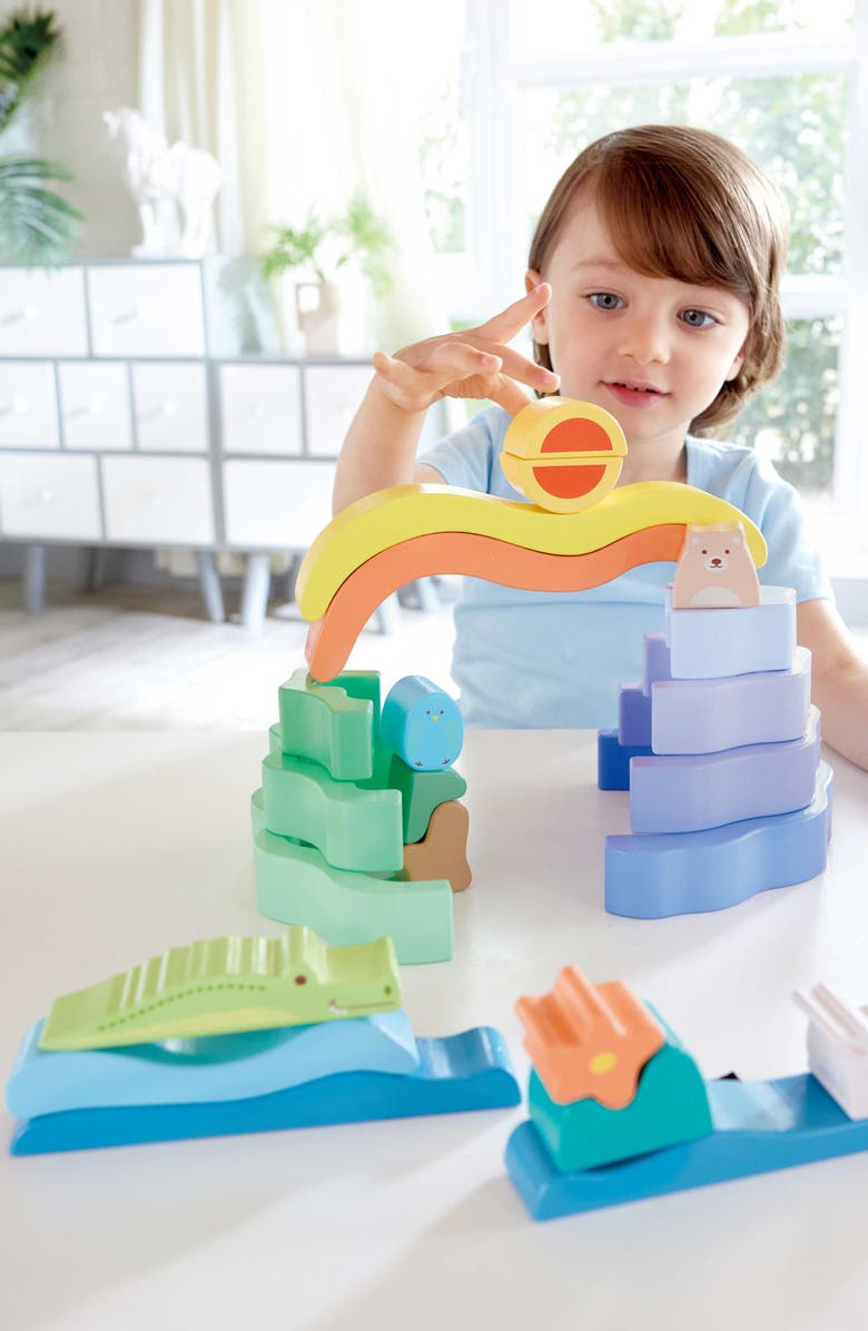 Hape Nature Scene Stacking Blocks, Alternate, color, Multi