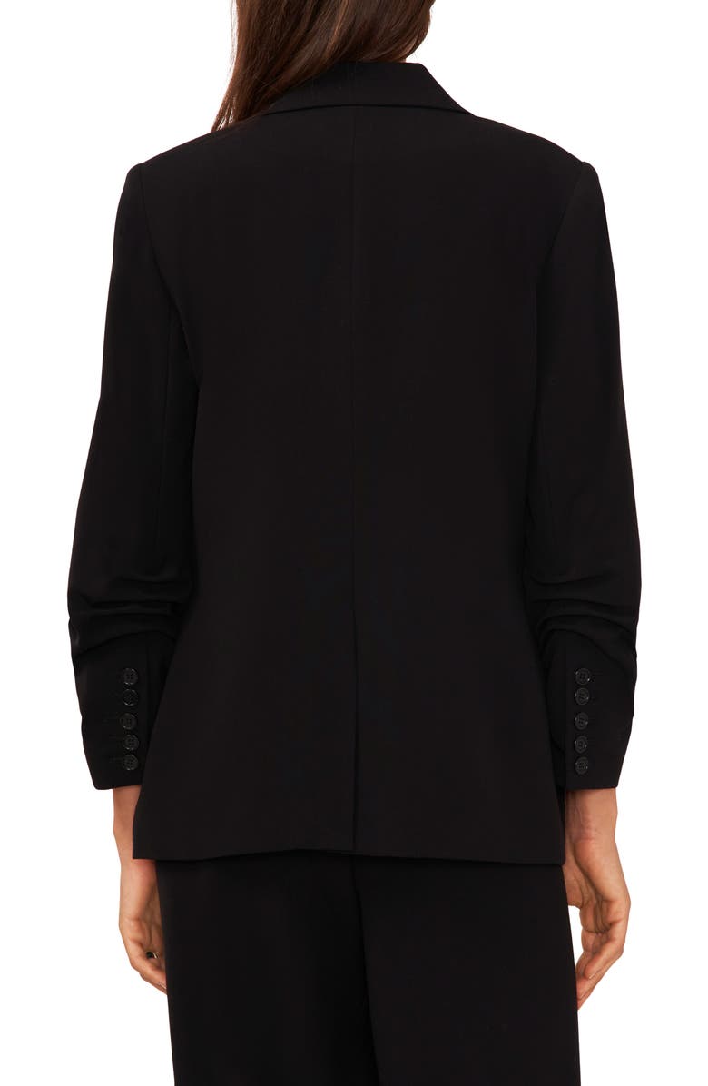 Halogen<sup>®</sup> Scrunch Sleeve Double Breasted Blazer, Alternate, color, Rich Black