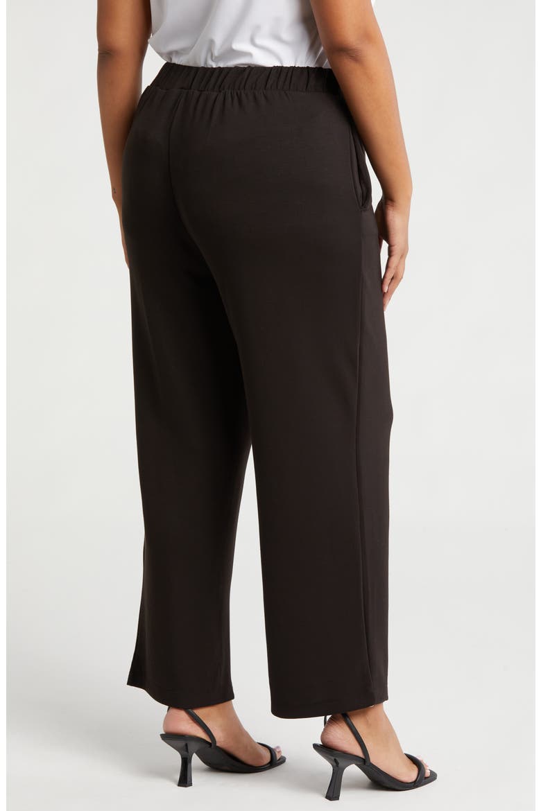 Scuba Wide Leg Pants, Alternate, color, BLACK