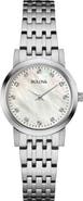 BULOVA Classic Diamond & Mother-of-Pearl Bracelet Watch, 27mm