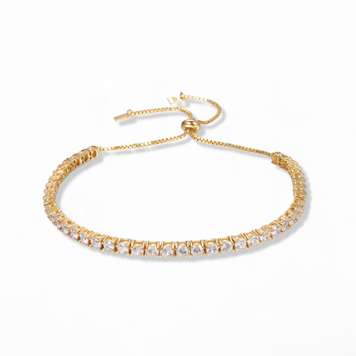 Rachelment Essential Tennis Bracelet In Gold
