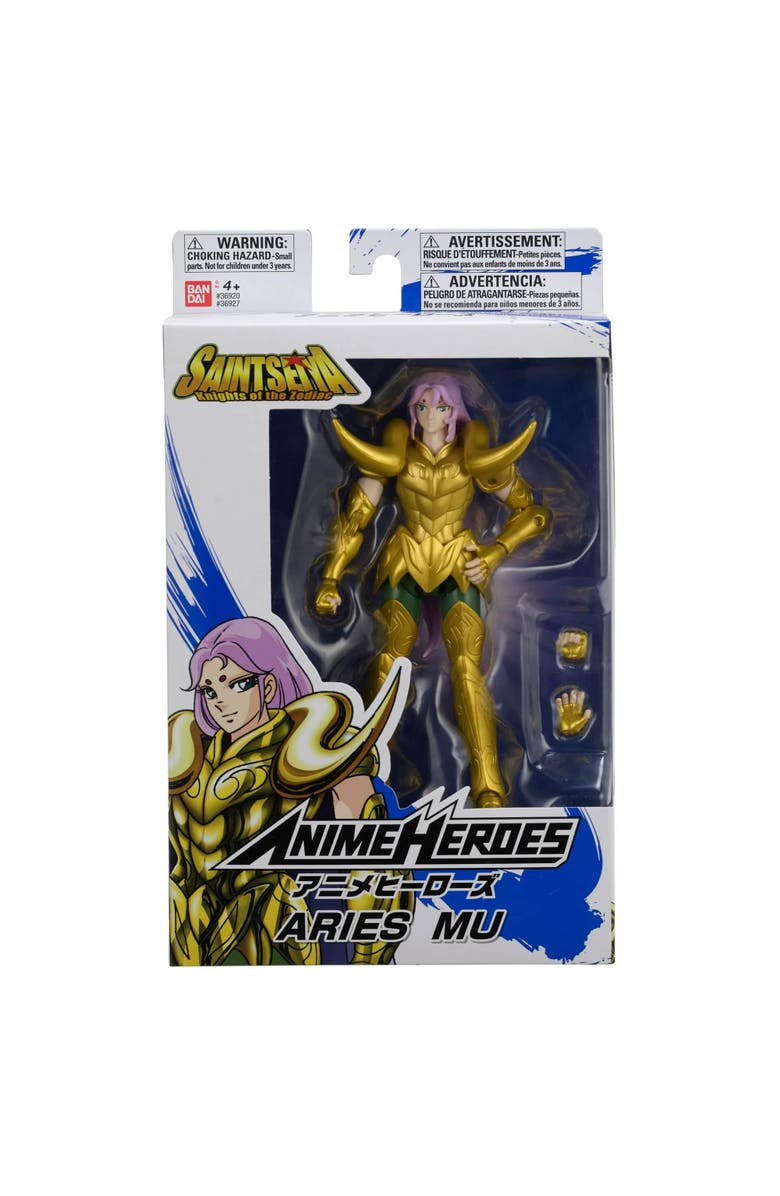 Bandai Namco Anime Heroes Knights of the Zodiac, Aries Mu, 6.5 Inch Action Figure, Main, color, Multicolored